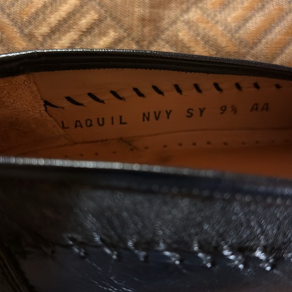 SANDRO MOSCOLNI MEN’S Genuine Alligator Designer Shoes EUC 9.5 AA Black Loafers - Picture 3 of 13